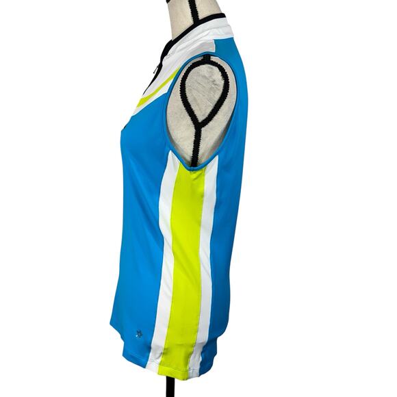 Lohla Sport Medium/Large Denise Polo Top Sleeveless Stretch 1/4 Zip SPF 30 Golf - Picture 6 of 10
